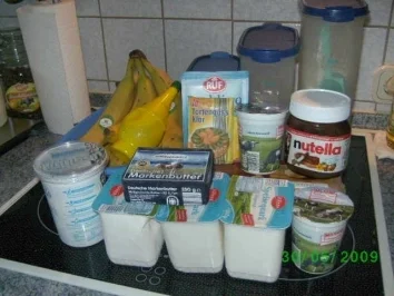 Banana-Split-Käsekuchen - Rezept