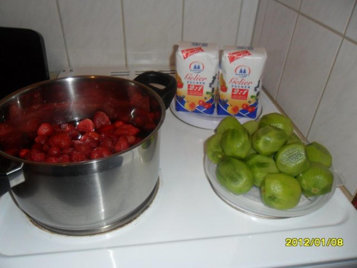 Erdbeere-Kiwi-Marmelade - Rezept