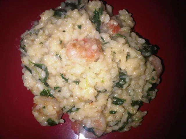 Rezept: Garnelen-Spinat-Risotto Garnelen-Spinat-Risotto - Rezept