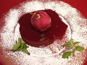 In Rotwein pochierte Birne - Rezept