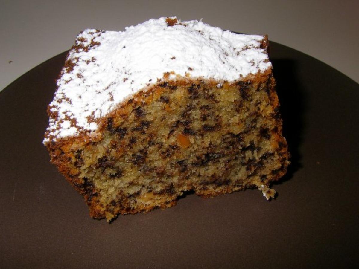 Erdnuß-Bananen-Schoko-Kuchen - Rezept