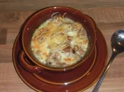 Rezept: gratinierte Lauchsuppe gratinierte Lauchsuppe - Rezept