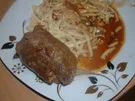 Rezept: Rinderrouladen gefüllt mit mit Mett und Käse in Biersauce Rinderrouladen gefüllt mit mit Mett und Käse in Biersauce - Rezept