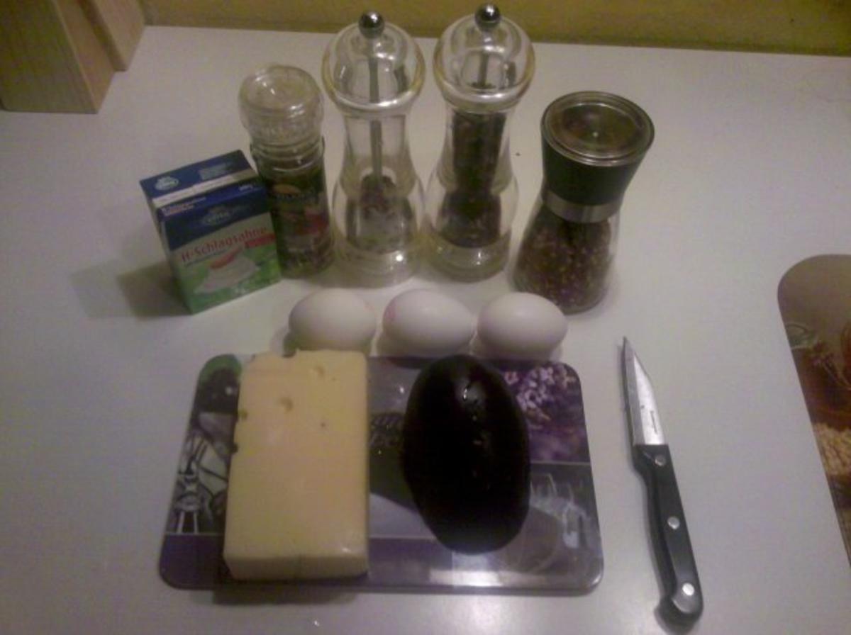 Eier: Käse-Aubergine-Omelett â la Gudrun - Rezept - Bild Nr. 2