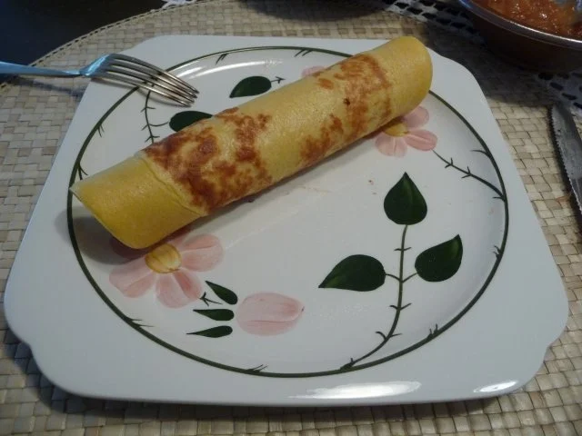 Eiergerichte : Pfannkuchen mit Pflaumenmus oder Quitten-Apfelmus - Rezept - Bild Nr. 8