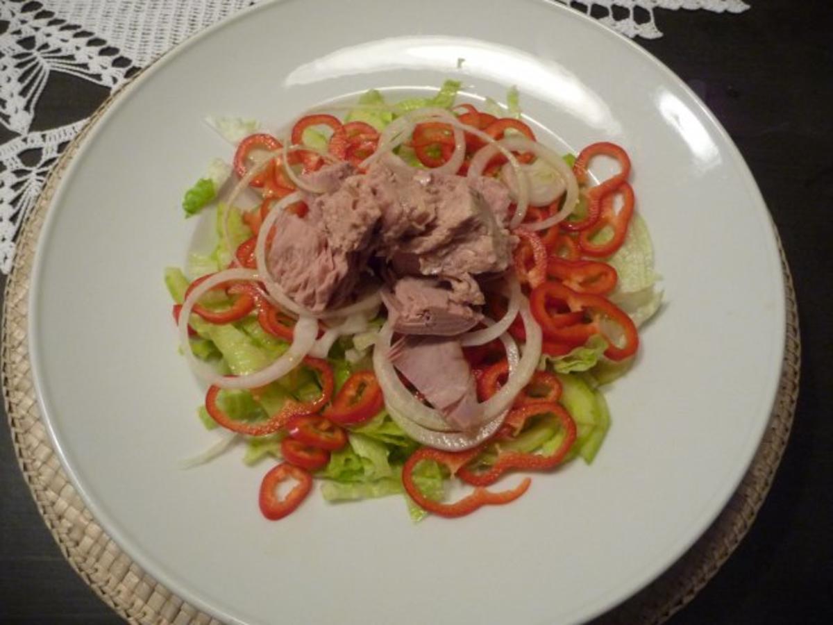 Salat :  Gemischten Salat mit Thunfisch - Rezept