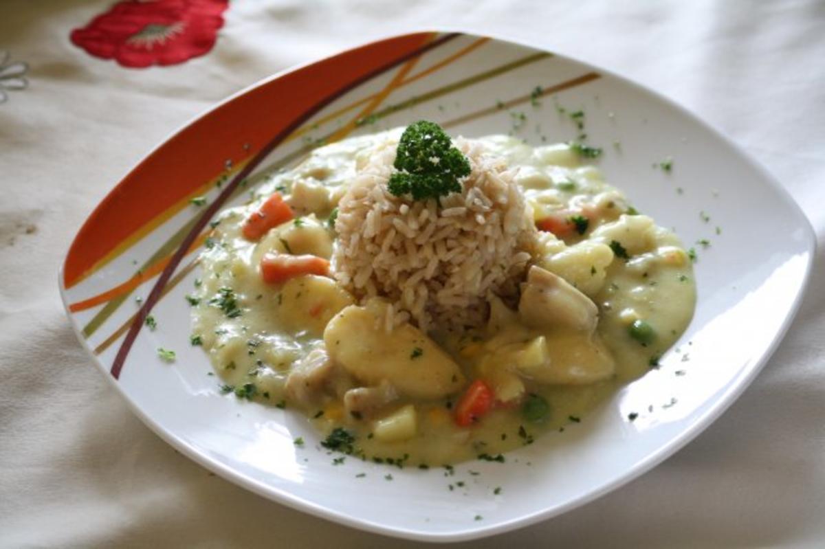 Bilder für Fischcurry mit Apfel und Banane - Rezept