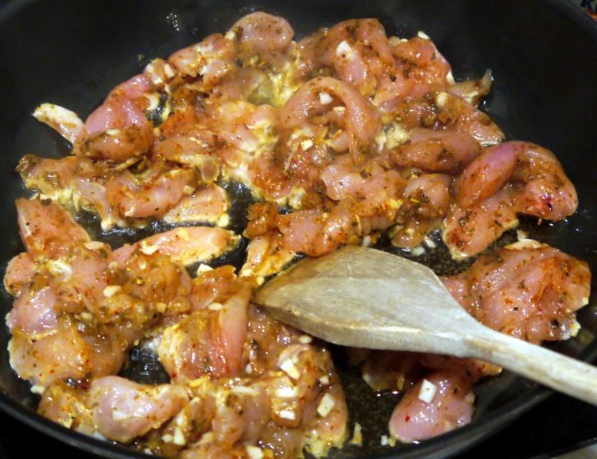 Spicy Chicken mit Knoblauch-Limetten-Dip - Rezept - Bild Nr. 6