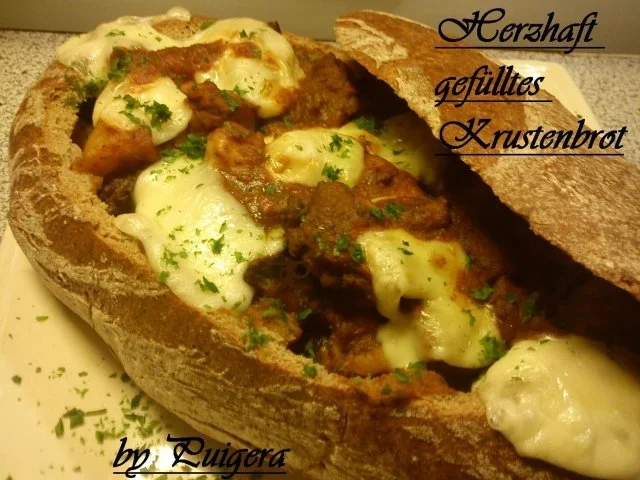 Herzhaft gefülltes Krustenbrot - Rezept - Bild Nr. 8