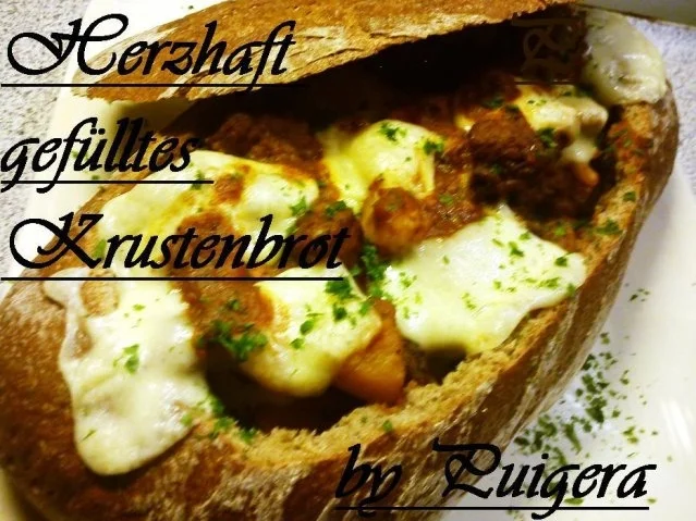 Herzhaft gefülltes Krustenbrot - Rezept