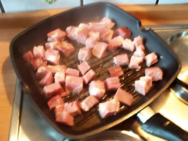 Pfannengericht:Kasselerpfanne mit Rosenkohl und Kartoffeln - Rezept - Bild Nr. 6