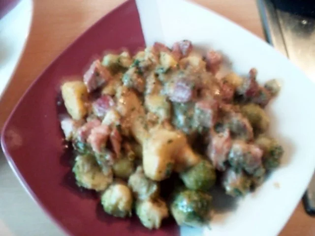 Pfannengericht:Kasselerpfanne mit Rosenkohl und Kartoffeln - Rezept - Bild Nr. 9