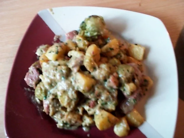Pfannengericht:Kasselerpfanne mit Rosenkohl und Kartoffeln - Rezept - Bild Nr. 2