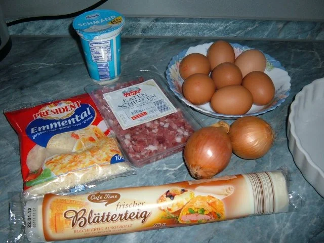 Rezept: Blätterteig : Tarte mit Ei und Schinken Bild Nr. 2 Blätterteig : Tarte mit Ei und Schinken - Rezept - Bild Nr. 2