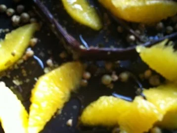 Milchreis auf Erdbeerspiegel mit Orangen-Grüner Pfeffer-Soße.. - Rezept - Bild Nr. 7