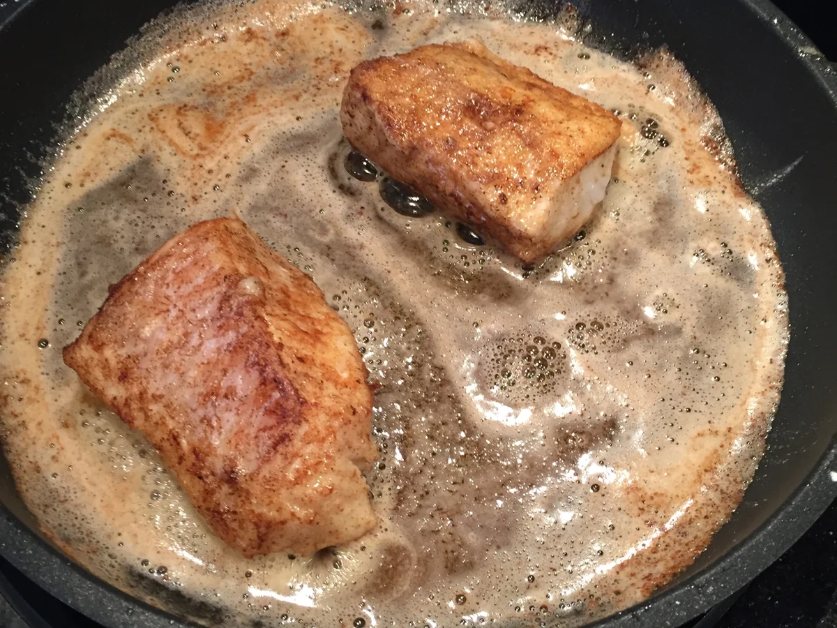 Rezept: Fisch: Wolfsbarschfilet in Champagner-Sahne-Sauce Bild Nr. 3824 Fisch: Wolfsbarschfilet in Champagner-Sahne-Sauce - Rezept - Bild Nr. 3824