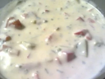 Rezept: Paprika-Avocadodip zu Folienkartoffeln Paprika-Avocadodip zu Folienkartoffeln - Rezept