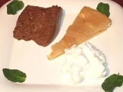 Karamellisierte Apfeltarte an Schokoladen-Variation - Rezept