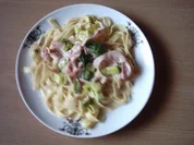 Pastasoße: Lauch-Schinken-Sahnesoße - Rezept