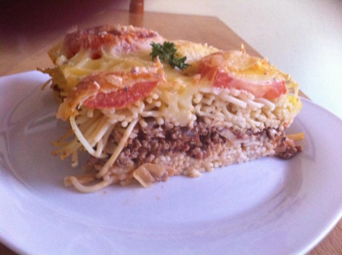 Bilder für Spaghettitorte italienischer herzhafter Schichtkuchen - Rezept