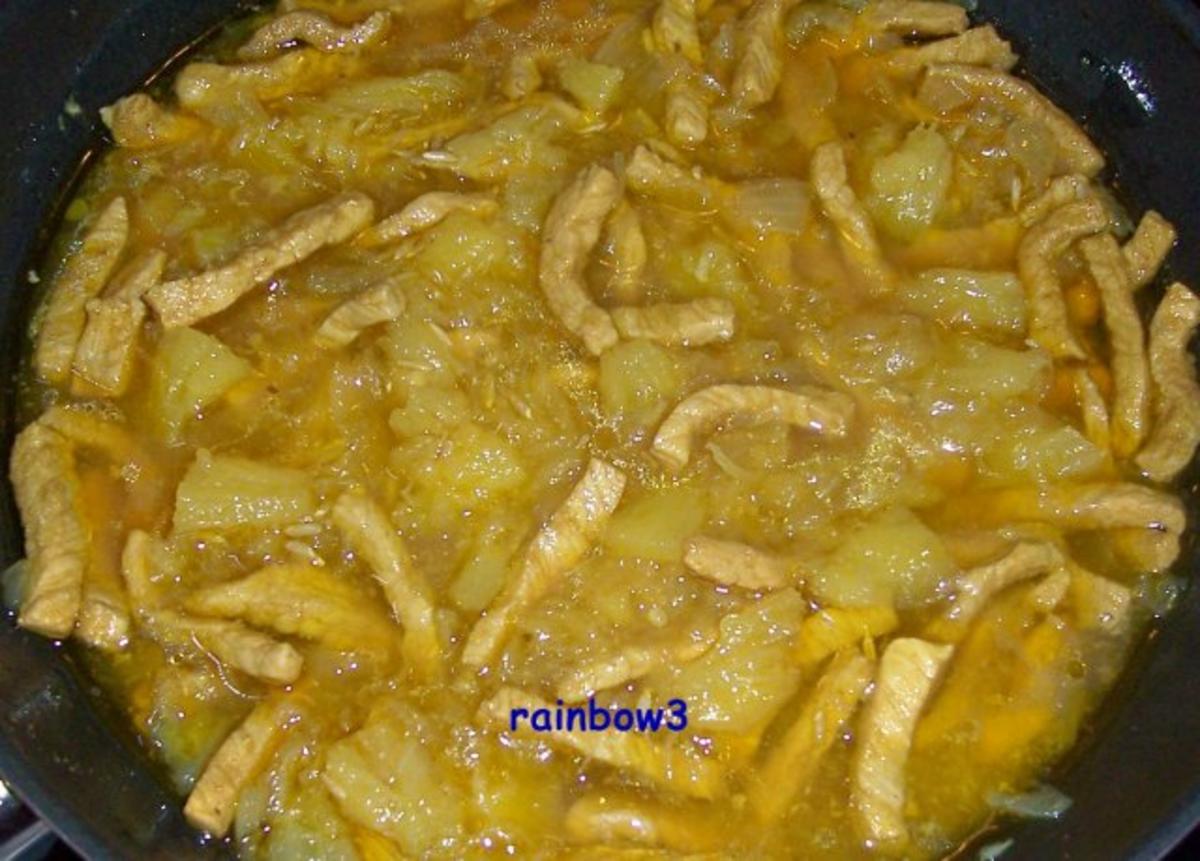 Kochen: Schweinegeschnetzeltes mit Ananas - Rezept - Bild Nr. 6