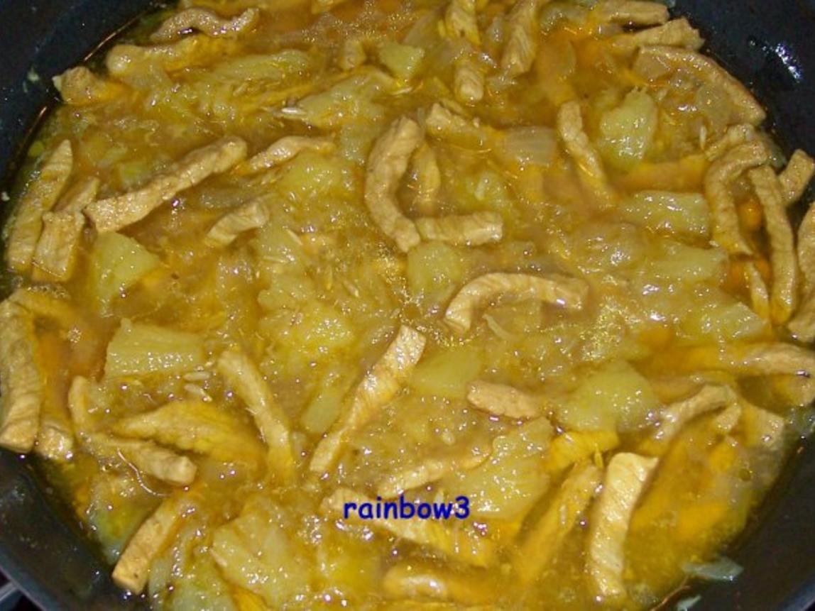 Kochen: Schweinegeschnetzeltes mit Ananas - einfach - von rainbow3