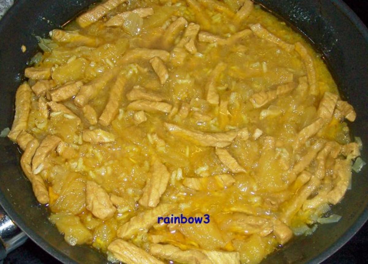 Kochen: Schweinegeschnetzeltes mit Ananas - Rezept - Bild Nr. 7