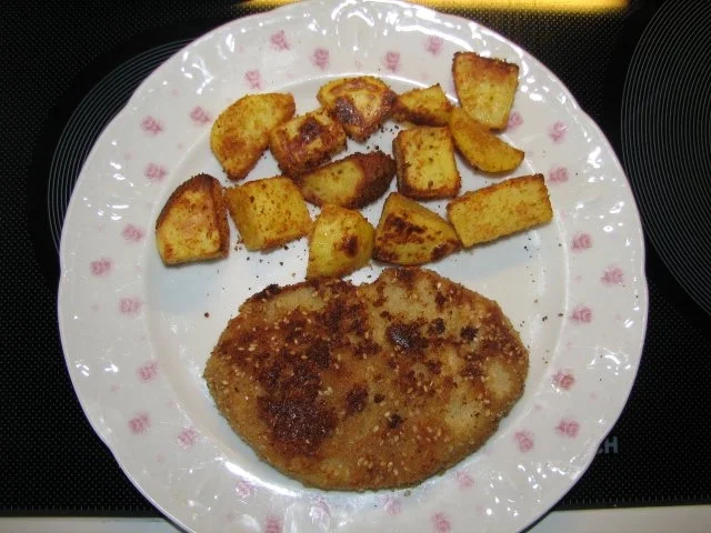 Sellerieschnitzel mit Risolettokartoffeln - Rezept - Bild Nr. 3