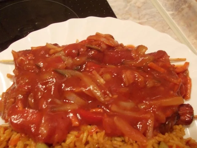 ZIGEUNERWURST mit GEMÜSEREIS - Rezept - Bild Nr. 3