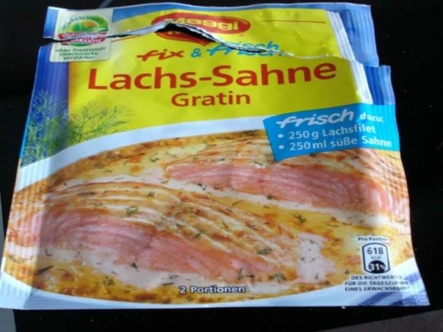 Rezept: Lachs-Sahne Gratin mit Reis und Salat Bild Nr. 4 Lachs-Sahne Gratin mit Reis und Salat - Rezept - Bild Nr. 4