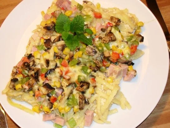 Spätzlepizza - Rezept