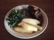 Rinderrouladen in Apfel - Cidre - Soße a´la Jörg mit Anabelle Kartoffeln und Feldaslat - Rezept