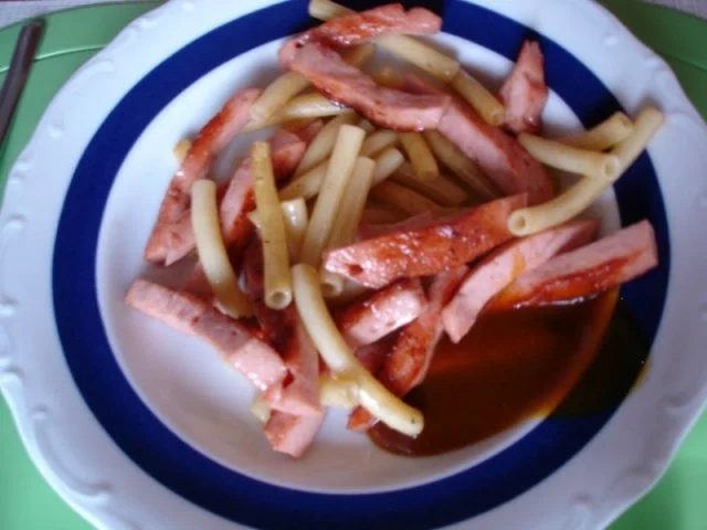 Gebratener Leberkäse mit Nudeln - Rezept - Bild Nr. 5