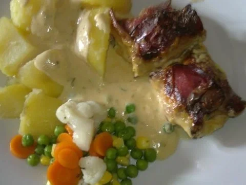 Rezept: Schweinemedaillons mit Schinkenmantel Schweinemedaillons mit Schinkenmantel - Rezept