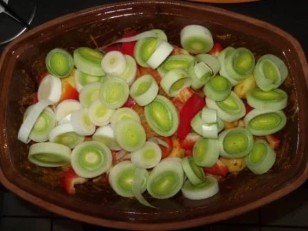 Braten von der Lachs auf Kartoffelbett mit Gemüse - Rezept - Bild Nr. 6