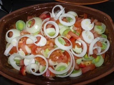 Braten von der Lachs auf Kartoffelbett mit Gemüse - Rezept - Bild Nr. 7