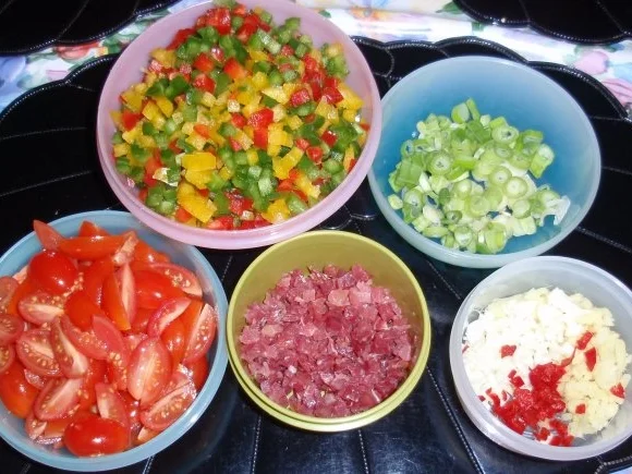 Linguini-Gemüse-Schinken-Pfanne - Rezept - Bild Nr. 2