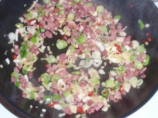 Linguini-Gemüse-Schinken-Pfanne - Rezept - Bild Nr. 5