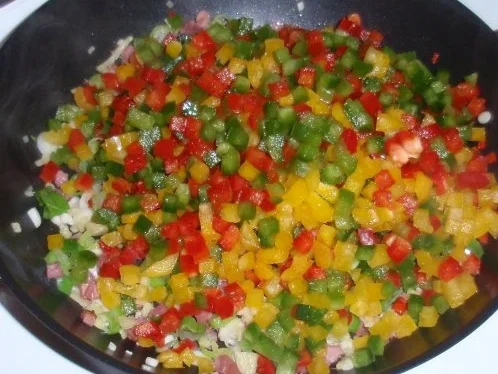 Linguini-Gemüse-Schinken-Pfanne - Rezept - Bild Nr. 6