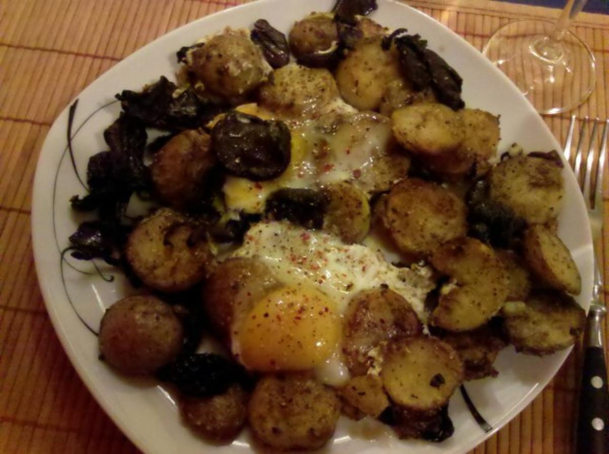 Vegetarisch: Pilz-Kartoffelpfanne - Rezept - Bild Nr. 7