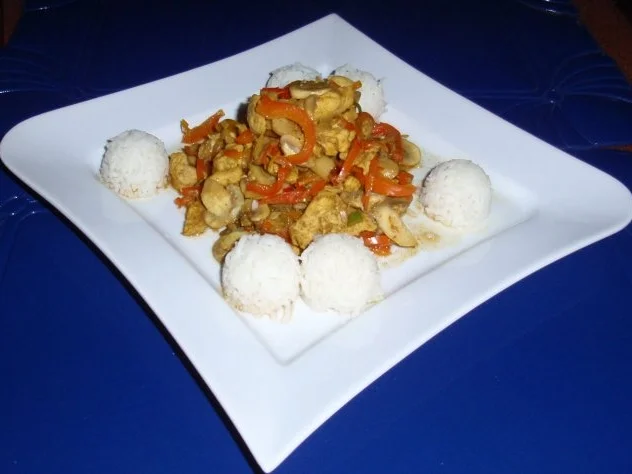 Rezept: Scharfe Hähchenstreifen mit Basmatireis Bild Nr. 7 Scharfe Hähchenstreifen mit Basmatireis - Rezept - Bild Nr. 7