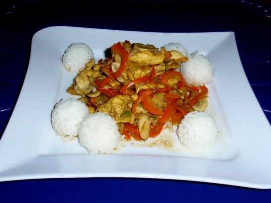 Rezept: Scharfe Hähchenstreifen mit Basmatireis Bild Nr. 8 Scharfe Hähchenstreifen mit Basmatireis - Rezept - Bild Nr. 8