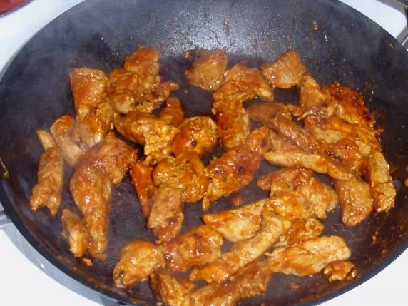 Rezept: Zucchini-Filet-Pfanne mit Spaghetti Bild Nr. 3 Zucchini-Filet-Pfanne mit Spaghetti - Rezept - Bild Nr. 3