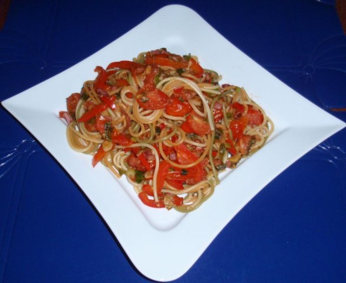 Bunte Spaghetti-Gemüse-Pfanne - Rezept
