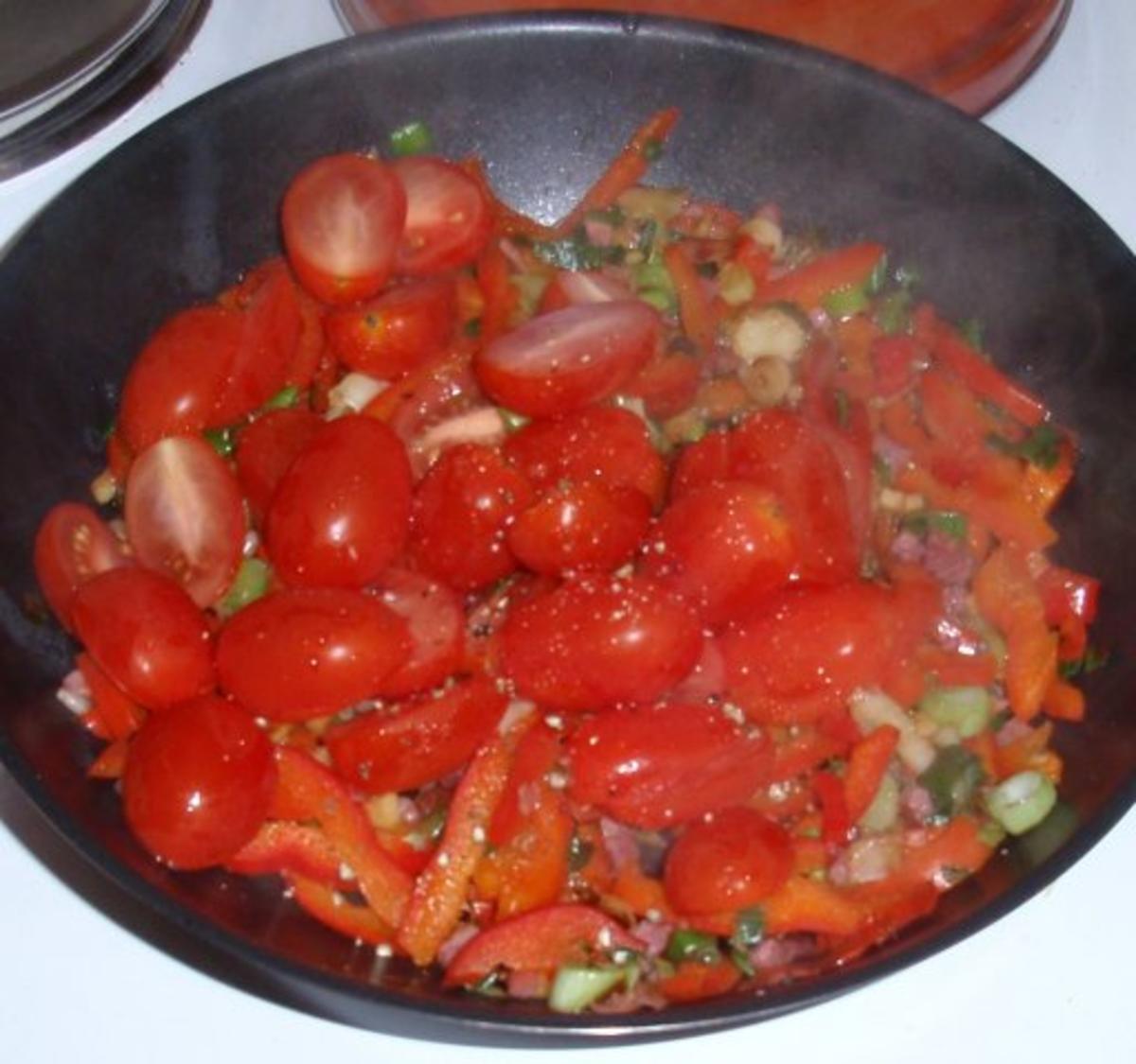 Bunte Spaghetti-Gemüse-Pfanne - Rezept - Bild Nr. 4