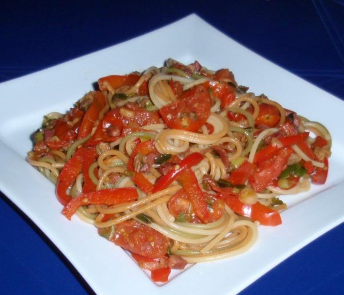 Bunte Spaghetti-Gemüse-Pfanne - Rezept - Bild Nr. 7