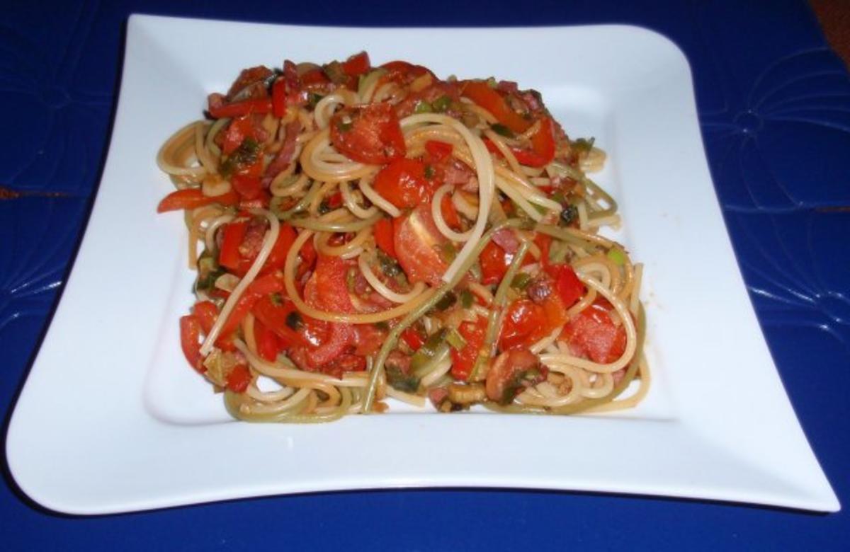 Bunte Spaghetti-Gemüse-Pfanne - Rezept - Bild Nr. 8