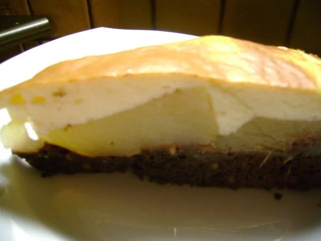 Kuchen: Birnen Puddingschmand auf einem schokoladigen Haselnussboden - Rezept - Bild Nr. 4