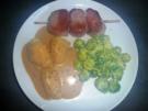 Filetspieß mit Bourbonsahne-Sauce und gestoften Rosenkohl - Rezept