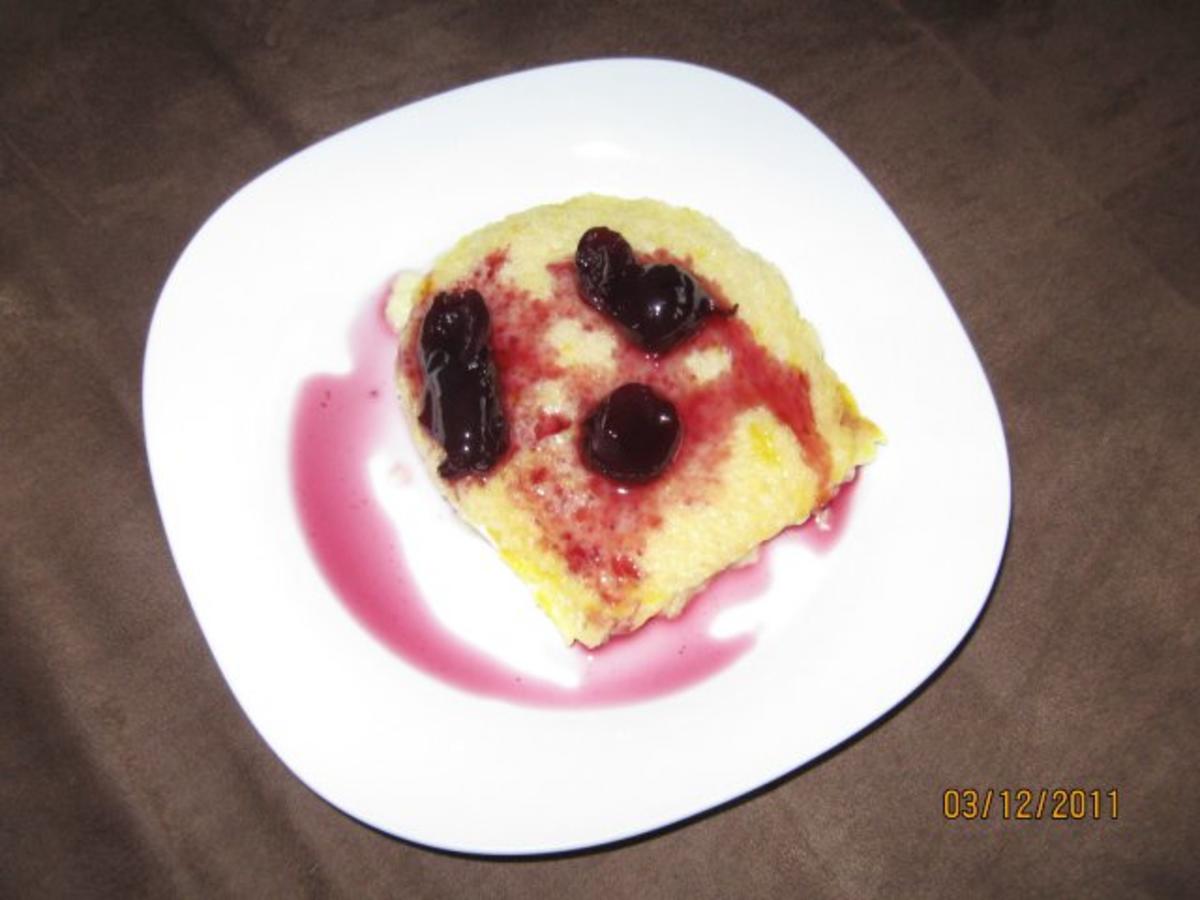 Armer Ritter mit Amarenakirschen - schnell &amp; einfach - 81 kcal/100g